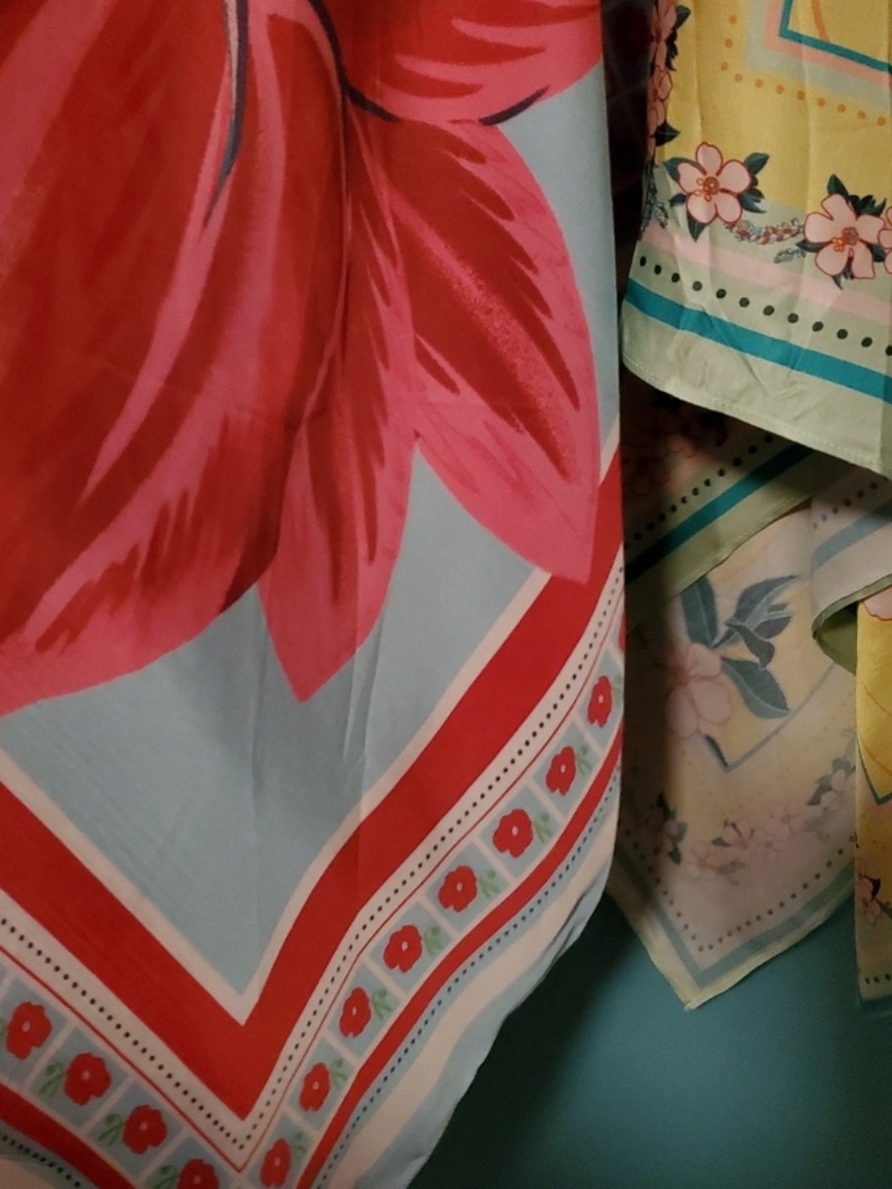 Farm Rio Azalea Mix Midi Skirt Asymetrical Floral Handkerchief Hem medium NWT - Picture 6 of 9